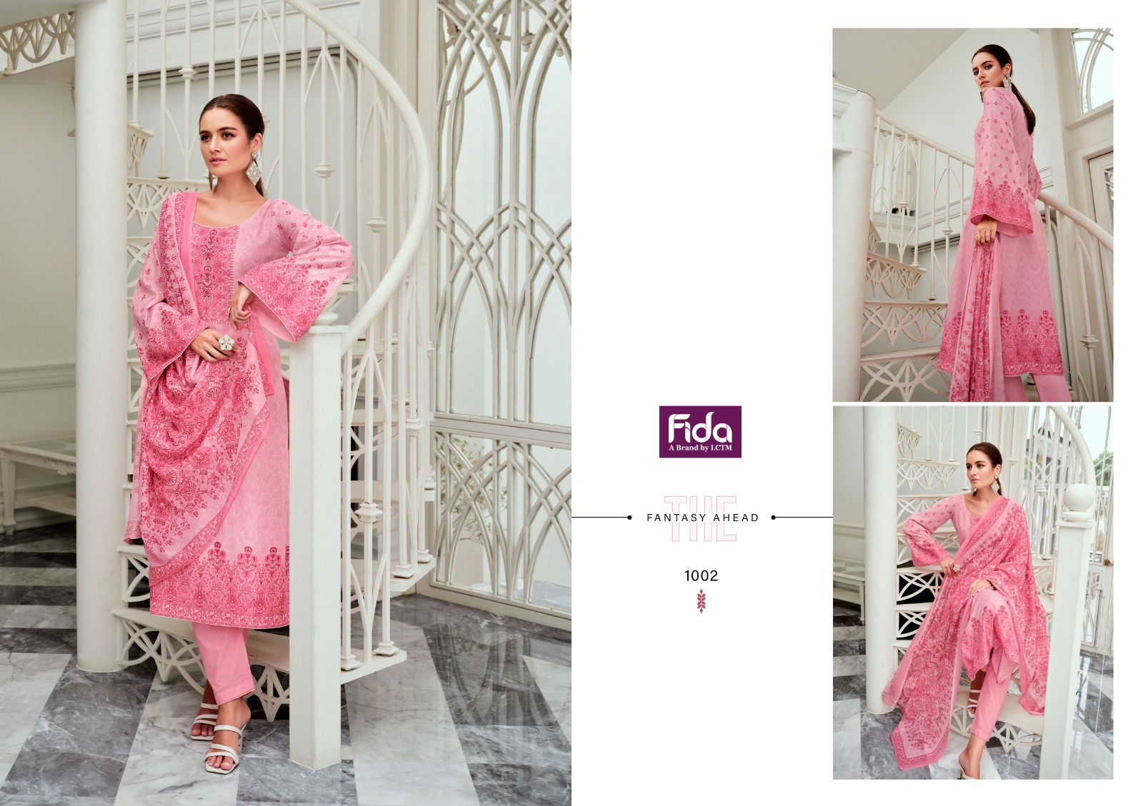 Posheeda By Fida Printed Karachi Cotton Dress Material Export In India
